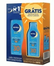 Protetor Solar Nivea Sun FPS30 Protect E Bronze 200Ml + Nivea Sun FPS30 Protect E Bronze 100Ml