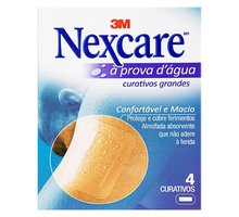 Curativo 3M Nexcare À Prova D Água Grande Com 4 Unidades