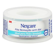 Fita 3M Nexcare Remoção Sem Dor Para Peles Sensíveis 25MmX1,35M