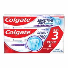 Creme Dental Colgate Sensitive Pro Alívio Imediato 90G Leve 3 Pague 2