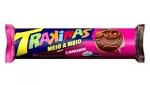 Biscoito Trakinas Meio a Meio Chocolate e Morango 126G