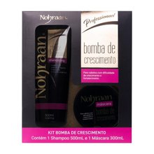 Kit Nohraan Bomba de Crescimento Shampoo 500Ml + Máscara Capilar 300G