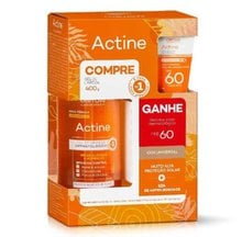 Kit Actine Protetor Solar Toque Seco FPS60 com Cor 40G + Gel de Limpeza com 40G