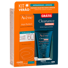 Kit Avene Solar Mat Perfect FPS60 40G + Cleanance Gel Limpeza 40G