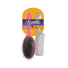 Kit Bonitta Escova de Cabelo + Pente Médio