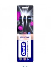 Escova Dental Oral B Sensitive Indicator Pro Saúde Black Com 3 Unidades