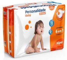 Fralda Personalidade Baby Ultra Sec Hiper G Com 72 Unidades