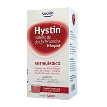 Hystin 0,4mg Solução Sabor Framboesa 120Ml