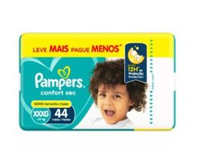 Fralda Infantil Pampers Confortsec Fortebag Tamanho XXXG Com 44 Unidades