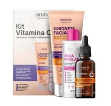 Kit Labotrat Sabonete Facial Vitamina C 100Ml + Água Micelar 100Ml + Hidratante Facial Vitamina C 30ML