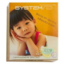 Brincos Studex Baby System 75 (pérola 128) Cor Dourado