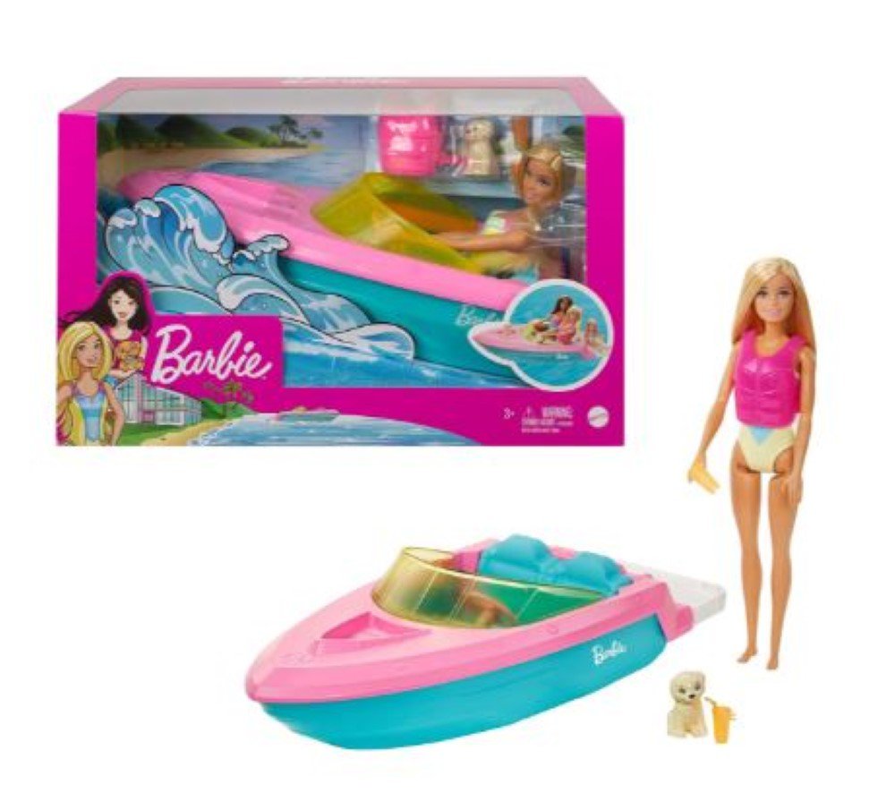 BONECA BARBIE BARCO COM BONECA E PET
