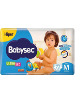 Fralda Babysec Ultrasec Galinha Pintadinha Hiper M 72 unidades