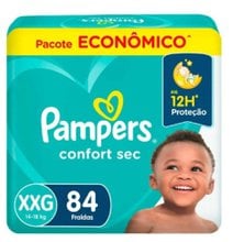 Fralda Infantil Pampers Confortsec Max XXG Com 84 Unidades