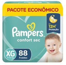 Fralda Infantil Pampers Confortsec Max XG Com 88 Unidades