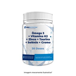 Ômega 3 + Vitamina K2 + Zinco + Taurina + Selênio + Cromo 30 doses
