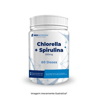 Chlorella e Spirulina 500mg 60 Cápsulas