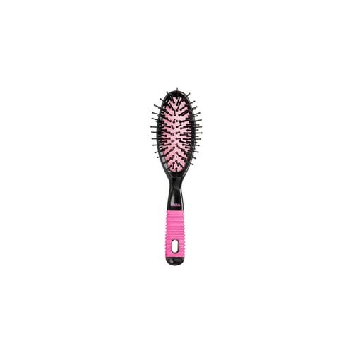 Escova Ricca Oval Pequena Black & Pink - 2408