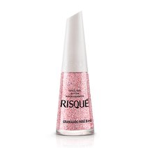 Esmalte Risqué Efeitos Glitter Granulado Rose