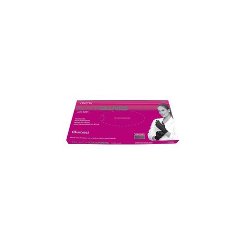 Luva Reutilizável Vertix Black P C/10uni 3219
