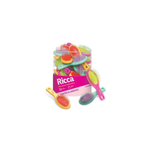 Mini Escova Cristal Colors Ricca Cores Variadas - 1 Unidade