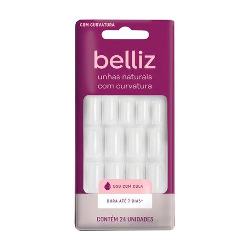 Unha Postiça Belliz Natural Com Curvatura 1202