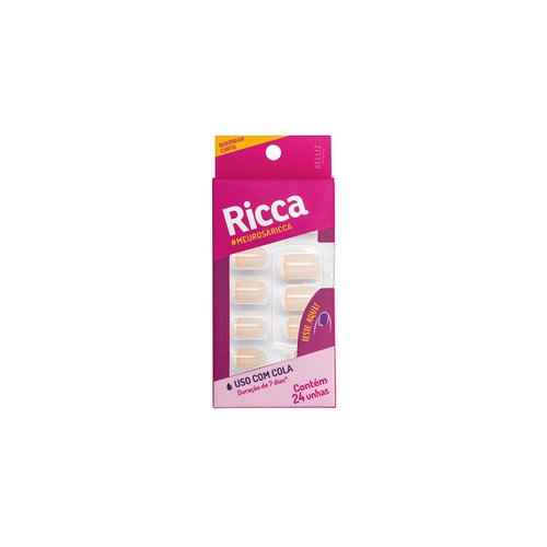 Unha Postiça Ricca Francesinha Nude 1339