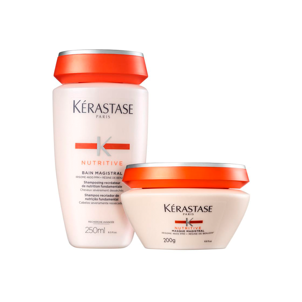 Kit Kérastase Nutritive Magistral Shampoo 250ml + Máscara Magistral 200ml Nova Era Cosméticos