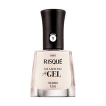 Esmalte Risqué Diamond Gel Chá Branco