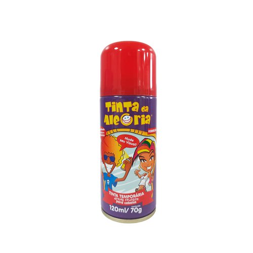 Spray para Cabelo Tinta da Alegria Vermelho - 120ml