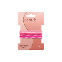 Elástico de Cabelo Daily Pink Lanossi com 6 unidades - LS2524