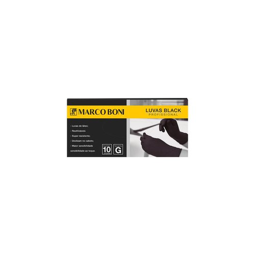 Luva Marco Boni Black G 1544 - 10 Unidades