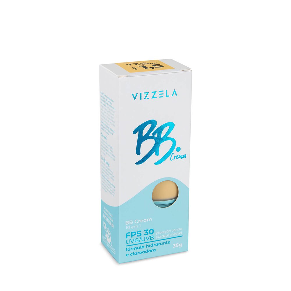 BB Cream Vizzela FPS 30 Cor 1,5
