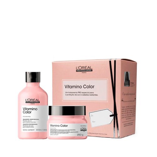 Kit L'Oréal Absolut Vitamino Color Resveratrol Shampoo 300ml + Máscara 250ml
