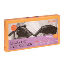 Luva Pro Art Látex Black P C/10 Unidades LPL01B