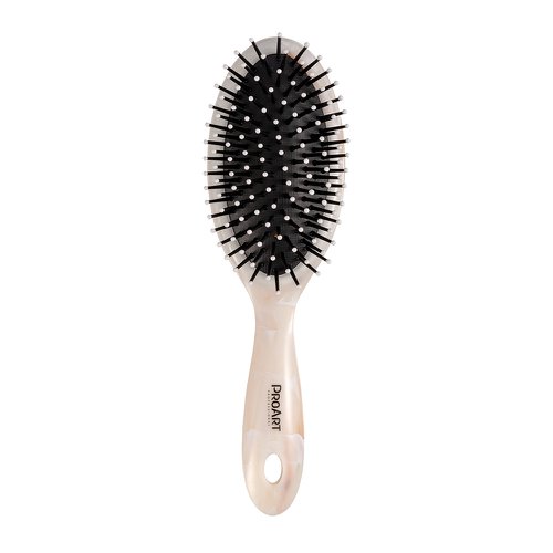 Escova Pro Art Oval Nylon Marble Branca EM06B
