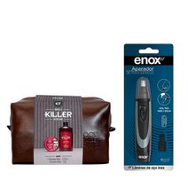 Kit QOD Barber Shop Killer Shampoo 220ml + Pomada 70g + Aparador de Pêlos Enox Masculino