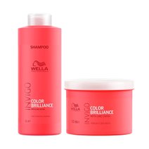 Kit Wella Invigo Color Brilliance - Shampoo 1000ml e Máscara 500ml