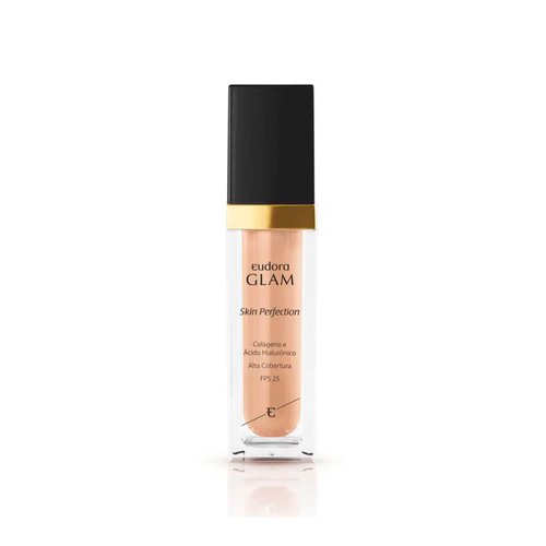 Base Líquida Refil Eudora Glam Skin Perfection FPS 25 Cor 00