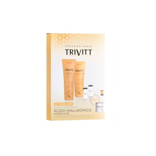 Kit Itallian Trivitt Ácido Hialurônico Shampoo Pós Quimica 250ml + Condicionador 200ml + Ampola Power Dose Ácido Hilurônico 10ml c/2