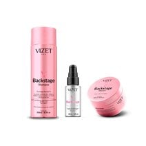 Kit Vizet Backstage - Shampoo 250ml + Óleo 38ml + Mascara 250g