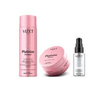 Kit Vizet Planitize - Shampoo 250ml + Óleo 38ml + Mascara 250ml