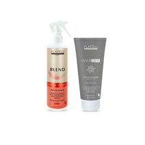Kit P'lattélli - Protetor térmico Blend 180ml + Shampoo Silver gray 200ml