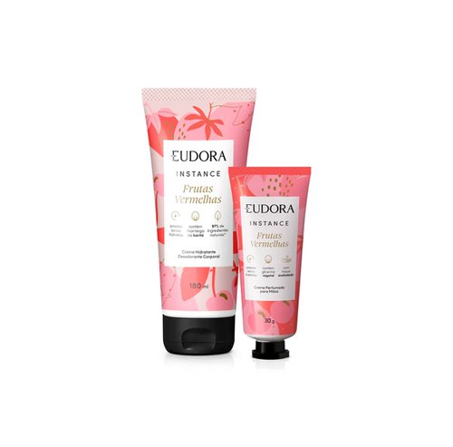 Kit Eudora Frutas Vermelhas Loção 180ml + Creme para Mãos
