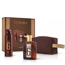 Kit Perfume Masculino Eudora Club 6 Voyage Deo Colônia 95ml + Desodorante 75ml + Necessaire