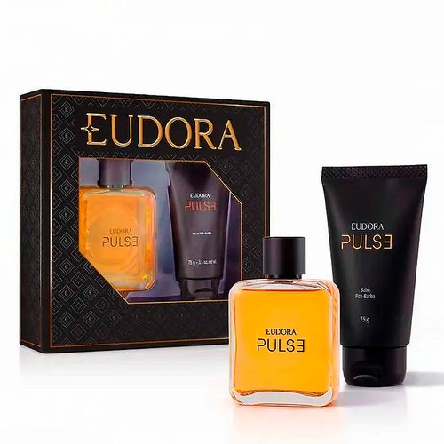 Kit Perfume Masculino Eudora Pulse Deo Colônia 100ml + Balm Pós Barba 75g