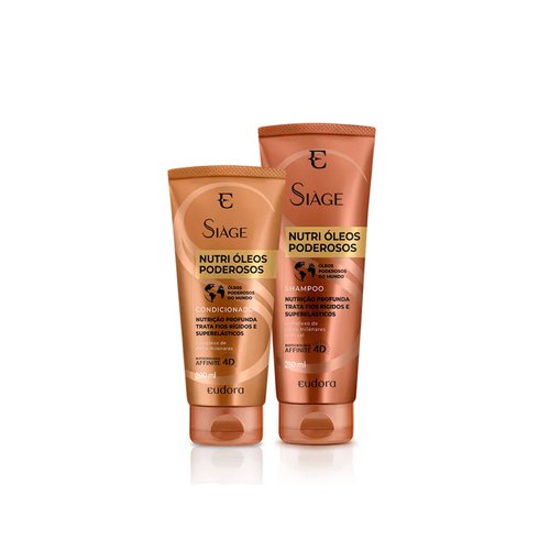 Kit Eudora Siàge Nutri óleos - Shampoo 250ml + Condicionador 200ml