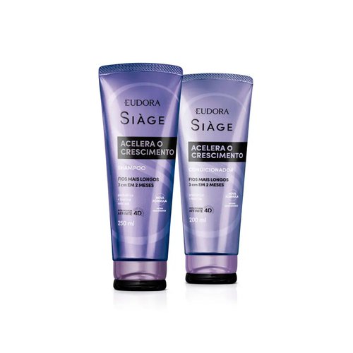 Kit Eudora Siàge Acelera o crescimento - Shampoo 250ml + Condicionador 200ml