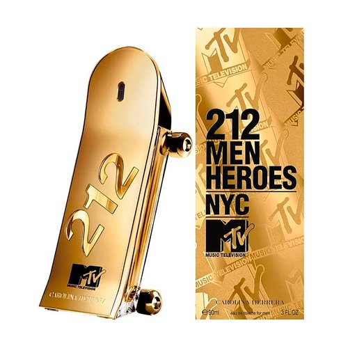 Perfume Masculino Eau de Toilette Carolina Herrera 212 Men Heroes NYC MTV 90ml