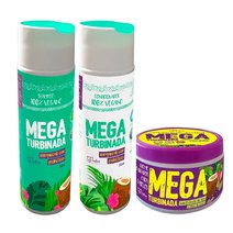 Kit Mega Turbinada Lacre (Shampoo 250ml + Condicionador 250ml + Máscara)